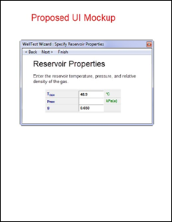 Fekete WellTest UI mockup 2